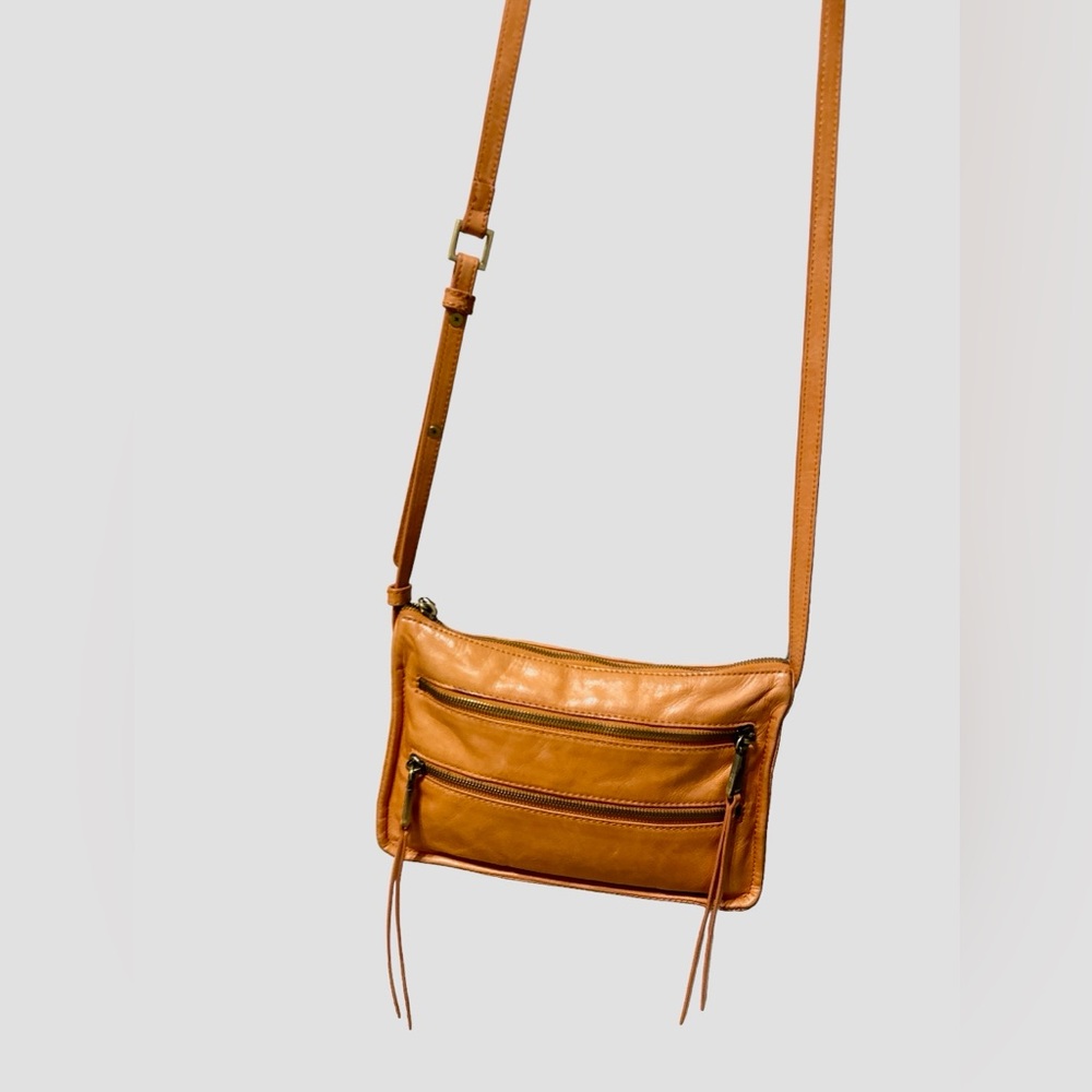 Orange Hobo International Leather Crossbody Bag Small Purse Mission Clay - Picture 4 of 14